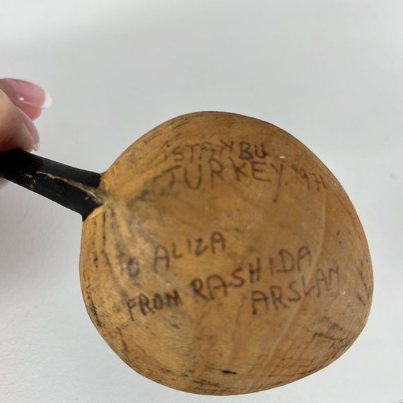 Vintage wooden spoons signed 1971 from Istanbul Turkey - Picture 4 of 11